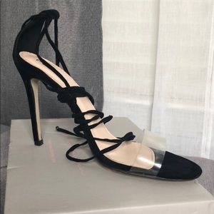 Strappy Black Heels